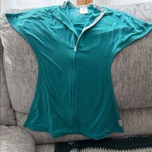 Vibrant Teal Kids Zip-Up Hoodie